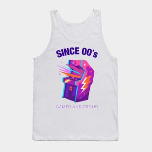 Since 2000s Gamer and Proud - Gamer gift - Retro Videogame Tank Top